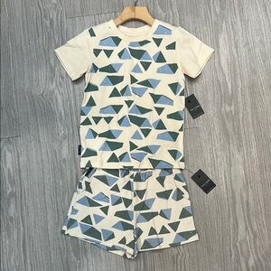Kids Geometric Print Matching Set